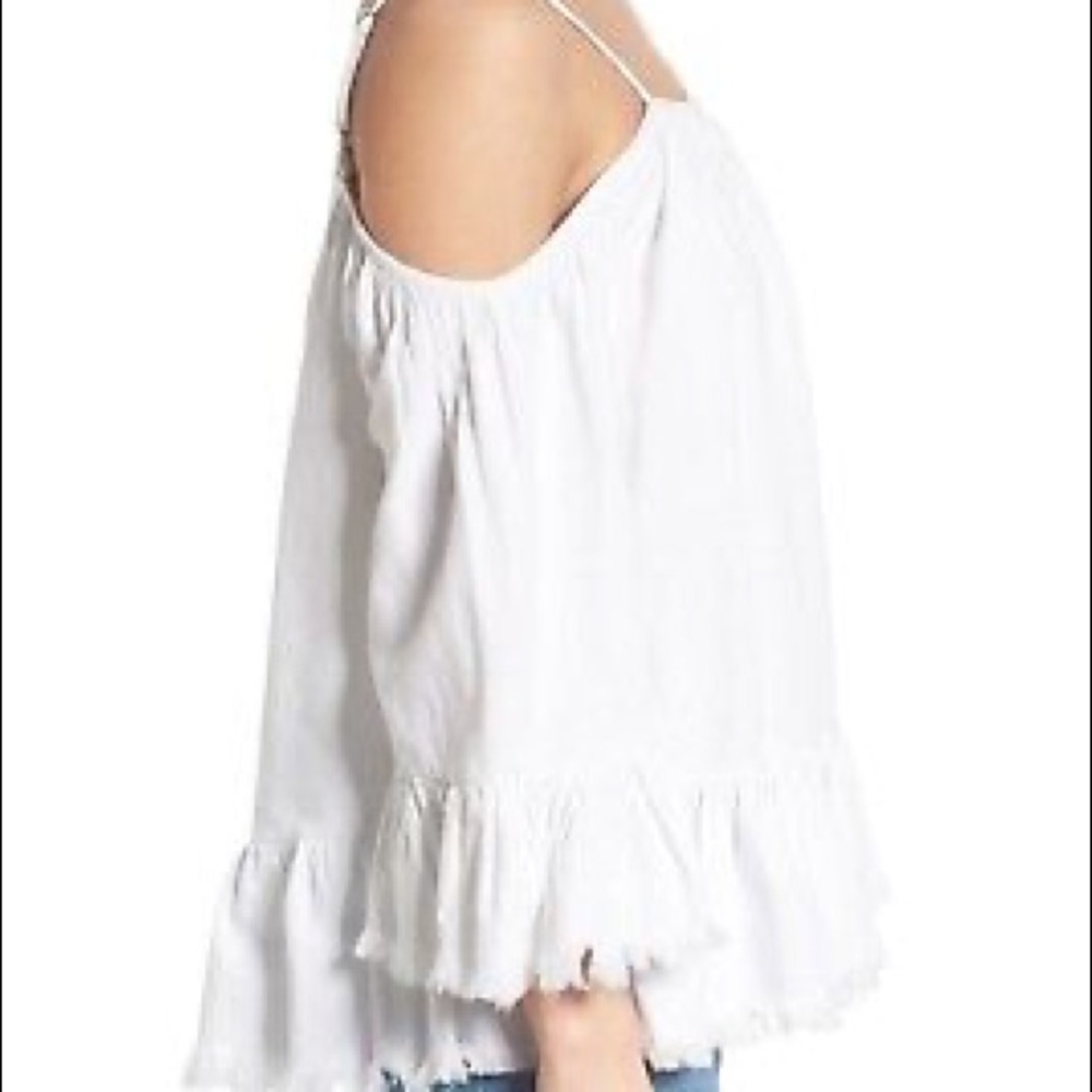 Blank NYC Cold Shoulder Top w/Shredded Edges - Picture 3 of 5